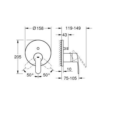 Grohe Eurostyle Cosmopolitan Ankastre Banyo/Duş Bataryası - 24052002 - GROHE (1)
