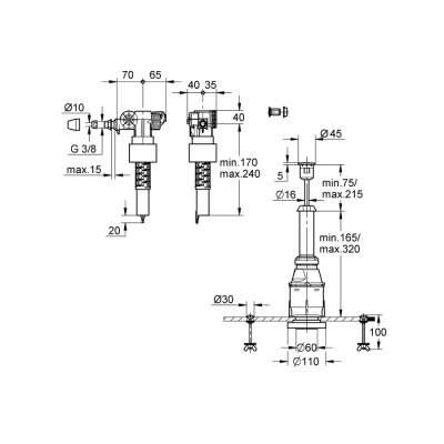 Grohe Gömme Rezervuar Doldurma Ve Boşaltma Grubu - 37521Pı0 - GROHE (1)