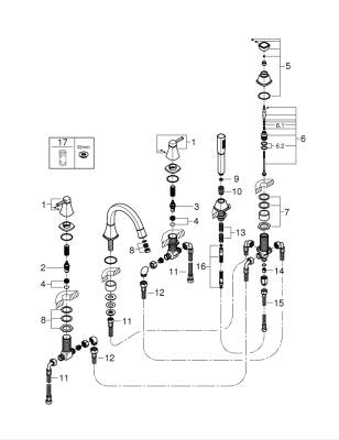 Grohe Grandera 5 Delikli Küvet Bataryası - 29415IG0 - GROHE (1)