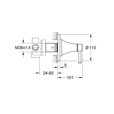 Grohe Grandera 5 Yollu Yön Değiştirici (3 Çıkış Kontrolü Sağlar) - 19942Ig0 - GROHE (1)