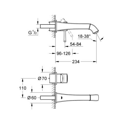 Grohe Grandera İki Delikli Lavabo Bataryası M-Boyut - 19930000 - GROHE (1)