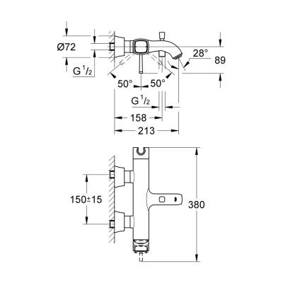 Grohe Grandera Tek Kumandalı Banyo Bataryası - 23317Ig0 - GROHE (1)