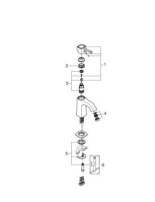 Grohe Grandera Tek Kumandalı Lavabo Bataryası M-Boyut - 24370000 - GROHE (1)