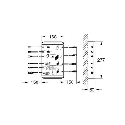 Grohe Grohe F-Digital Deluxe F-Series 40“ (Bcu V4.0) Ana Dağıtım Panosu 4.0 Bluetooth - 26374000 - GROHE (1)