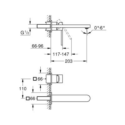 Grohe Grohe Plus İki Delikli Lavabo Bataryası L-Boyut - 29306003 - GROHE (1)