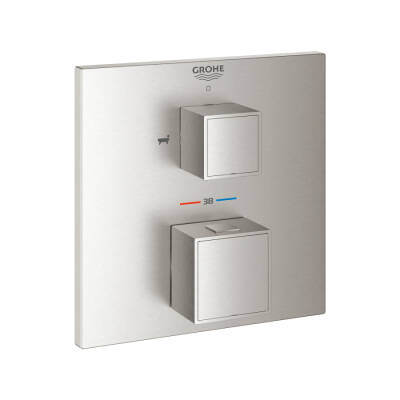 Grohe Grohtherm Cube Çift Yönlü Ankastre Termostatik Banyo Bataryası - 24155Dc0 - GROHE
