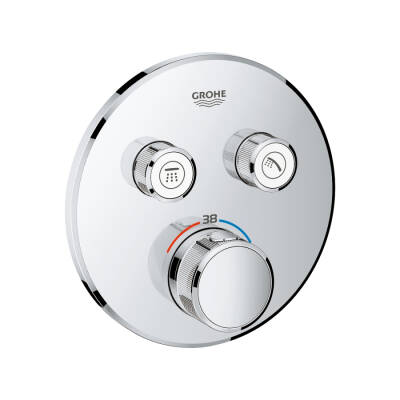 Grohe Grohtherm Smartcontrol Çift Valfli Akış Kontrollü, Ankastre Termostatik Duş Bataryası - 29119000 - GROHE