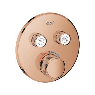 Grohe Grohtherm Smartcontrol Çift Valfli Akış Kontrollü, Ankastre Termostatik Duş Bataryası - 29119Da0 - GROHE