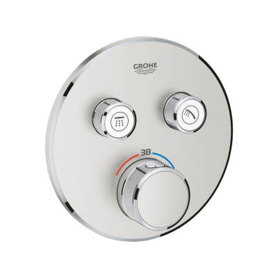 Grohe Grohtherm Smartcontrol Çift Valfli Akış Kontrollü, Ankastre Termostatik Duş Bataryası - 29119Dc0 - GROHE