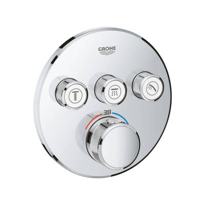 Grohe Grohtherm Smartcontrol Üç Valfli Akış Kontrollü, Ankastre Termostatik Duş Bataryası - 29121000 - GROHE