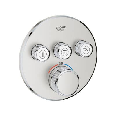 Grohe Grohtherm Smartcontrol Üç Valfli Akış Kontrollü, Ankastre Termostatik Duş Bataryası - 29121Dc0 - GROHE