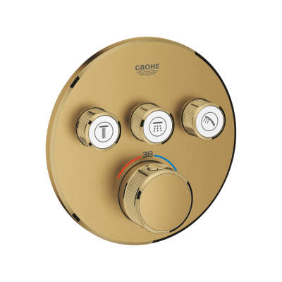 Grohe Grohtherm Smartcontrol Üç Valfli Akış Kontrollü, Ankastre Termostatik Duş Bataryası - 29121Gn0 - GROHE