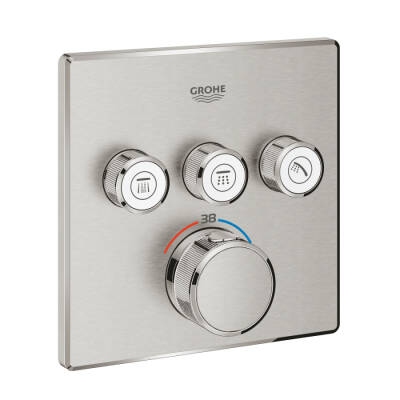 Grohe Grohtherm Smartcontrol Üç Valfli Akış Kontrollü, Ankastre Termostatik Duş Bataryası - 29126Dc0 - GROHE