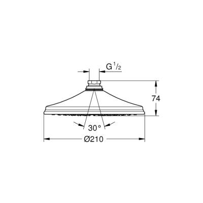 Grohe Rainshower Rustic 210 Tepe Duşu 1 Akışlı - 26474EN0 - GROHE (1)