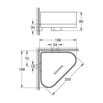 Grohe Selection Köşe Duş Rafı - 41038Dl0 - GROHE (1)