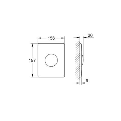 Grohe Skate Kumanda Paneli, Paslanmaz Çelik - 38445Sd0 - GROHE (1)