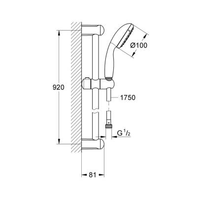 Grohe Tempesta 100 Sürgülü Duş Seti - 27925001 - GROHE (1)