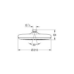 Grohe Tempesta 210 Tepe Duşu 1 Akışlı - 26408000 - 2