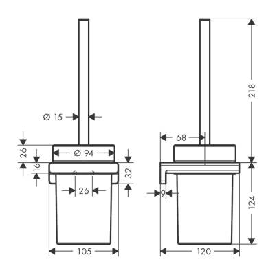 HansGrohe Addstoris Tuvalet Fırçası Tutacağı - 41752140 - HANSGROHE (1)