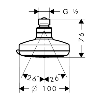 HansGrohe Croma 100 Tepe Duşu Vario - 27441000 - HANSGROHE (1)