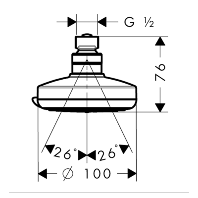 HansGrohe Croma 100 Tepe Duşu Vario, Ecosmart, 9 Lt/Dk - 28462000 - HANSGROHE (1)