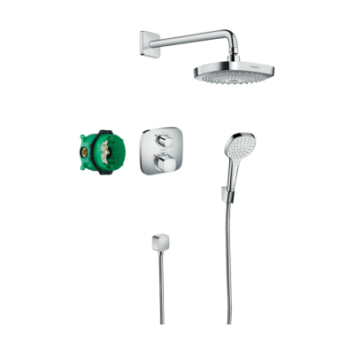 HansGrohe Croma Select E Ankastre Duş Sistemi Ecostat E Termostat İle - 27294000 - HANSGROHE