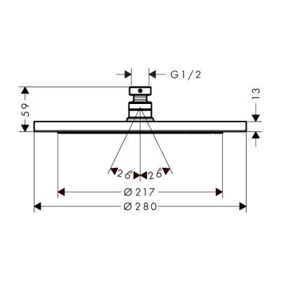 HansGrohe Croma Tepe Duşu 280 1 Jet - 26220700 - HANSGROHE (1)
