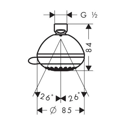 HansGrohe Crometta 85 Tepe Duşu Vario - 28424000 - HANSGROHE (1)
