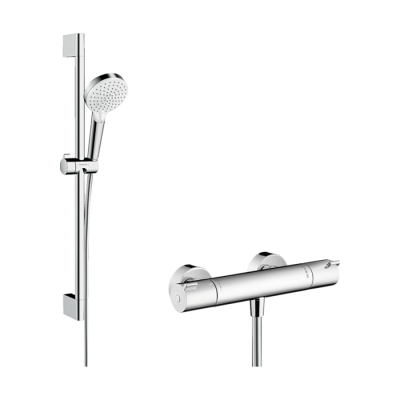HansGrohe Crometta Aplike Duş Sistemi Vario, Ecostat 1001 Cl Termostat Ve 65 Cm Duş Barı İle - 27812400 - HANSGROHE