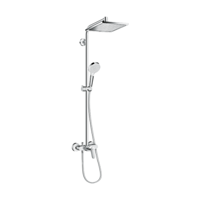 HansGrohe Crometta E Duş Kolonu 240 1 Jet, Tek Kollu Batarya İle - 27284000 - HANSGROHE