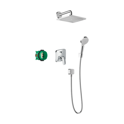 HansGrohe Crometta E Duş Sistemi 240 1Jet Tek Kollu Batarya İle - 27957000 - HANSGROHE