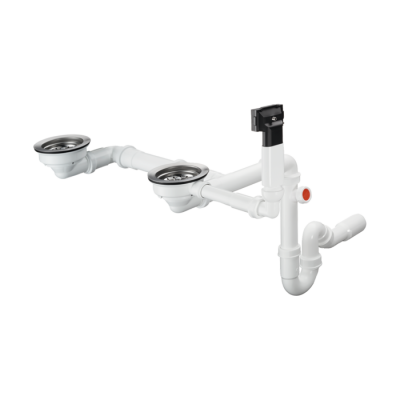 HansGrohe D17 - 10 Manuel Gider Ve Taşma Seti Çift Hazneli Granit Eviye İçin - 43928000 - HANSGROHE