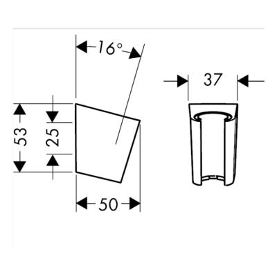 HansGrohe Duş Askısı Porter S - 28331800 - HANSGROHE (1)