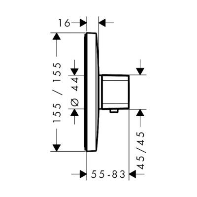 HansGrohe Ecostat E Termostat Ankastre Montaj - 15705000 - HANSGROHE (1)