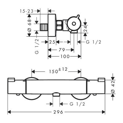 HansGrohe Ecostat Termostatik Duş 1001 Cl Aplike - 13211000 - HANSGROHE (1)