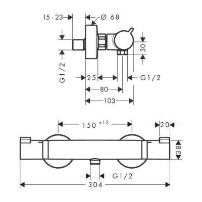 HansGrohe Ecostat Termostatik Duş Comfort Aplike - 13116340 - HANSGROHE (1)