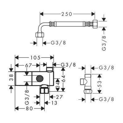 HansGrohe Ecostat Tezgah Altı Termostatı Aplike - 15346000 - HANSGROHE (1)
