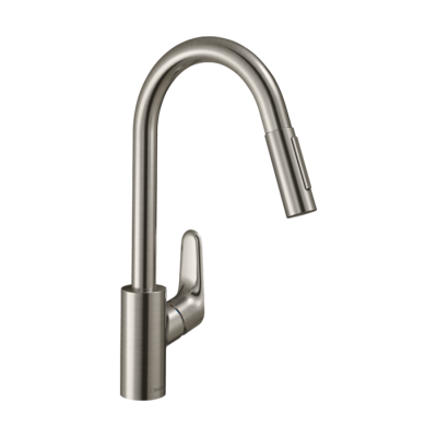 HansGrohe Focus M41 Tek Kollu Eviye Bataryası 240, Çekilebilir El Duşu, 2Jet - 31815800 - HANSGROHE