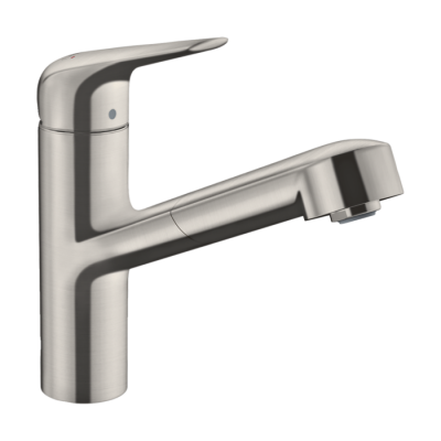 HansGrohe Focus M42 Tek Kollu Eviye Bataryası 150, Çekilebilir Gaga, 1Jet, Sbox - 71829800 - HANSGROHE