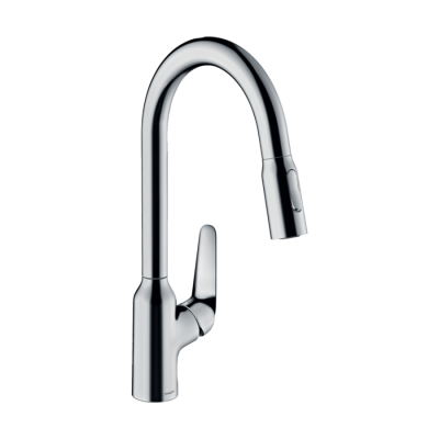 HansGrohe Focus M42 Tek Kollu Eviye Bataryası 220, Çekilebilir El Duşu, 2Jet - 71800000 - HANSGROHE