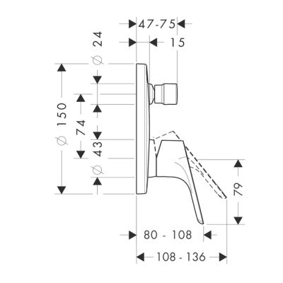HansGrohe Focus Tek Kollu Banyo Bataryası Ankastre Montaj - 31945000 - HANSGROHE (1)
