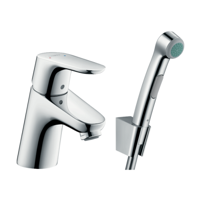 HansGrohe Focus Tek Kollu Lavabo Bataryası 70 Bidette El Duşu Ve 160 Cm Duş Hortumu İle - 31926000 - HANSGROHE