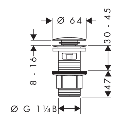 HansGrohe Gider Seti Bas - Aç, Lavabo Ve Bide Bataryaları İçin - 50105000 - HANSGROHE (1)