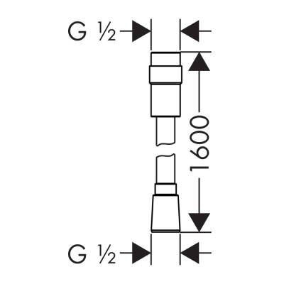 HansGrohe Isiflex Duş Hortumu 160 Cm, Hacim Kontrolü İle - 28248000 - HANSGROHE (1)