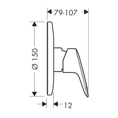 HansGrohe Logis Tek Kollu Duş Bataryası Ankastre Montaj - 71606000 - HANSGROHE (1)