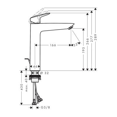 HansGrohe Logis Tek Kollu Lavabo Bataryası 190 Kumandalı - 71095000 - HANSGROHE (1)