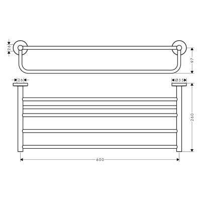 HansGrohe Logis Universal Raflı Havluluk - 41720000 - HANSGROHE (1)