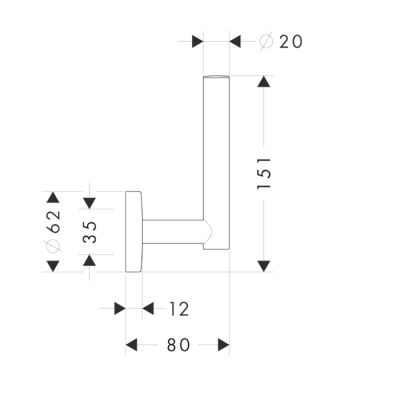 HansGrohe Logis Yedek Tuvalet Kağıtlığı - 40517000 - HANSGROHE (1)