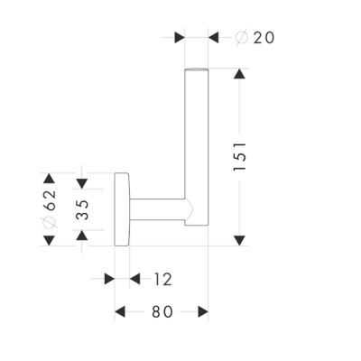 HansGrohe Logis Yedek Tuvalet Kağıtlığı - 40517820 - HANSGROHE (1)