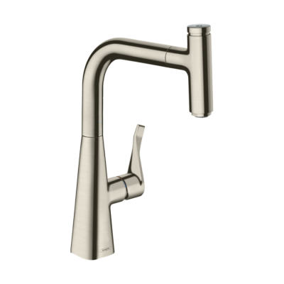 HansGrohe Metris Select M71 Tek Kollu Eviye Bataryası 240, Çekilebilir Gaga, 1Jet, Sbox - 73802800 - HANSGROHE
